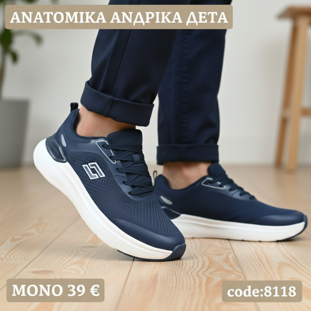 Ανδρικά ΜΕΓΑΛΑ ΝΟΥΜΕΡΑ 46-49 Ανατομικά δετά 8118