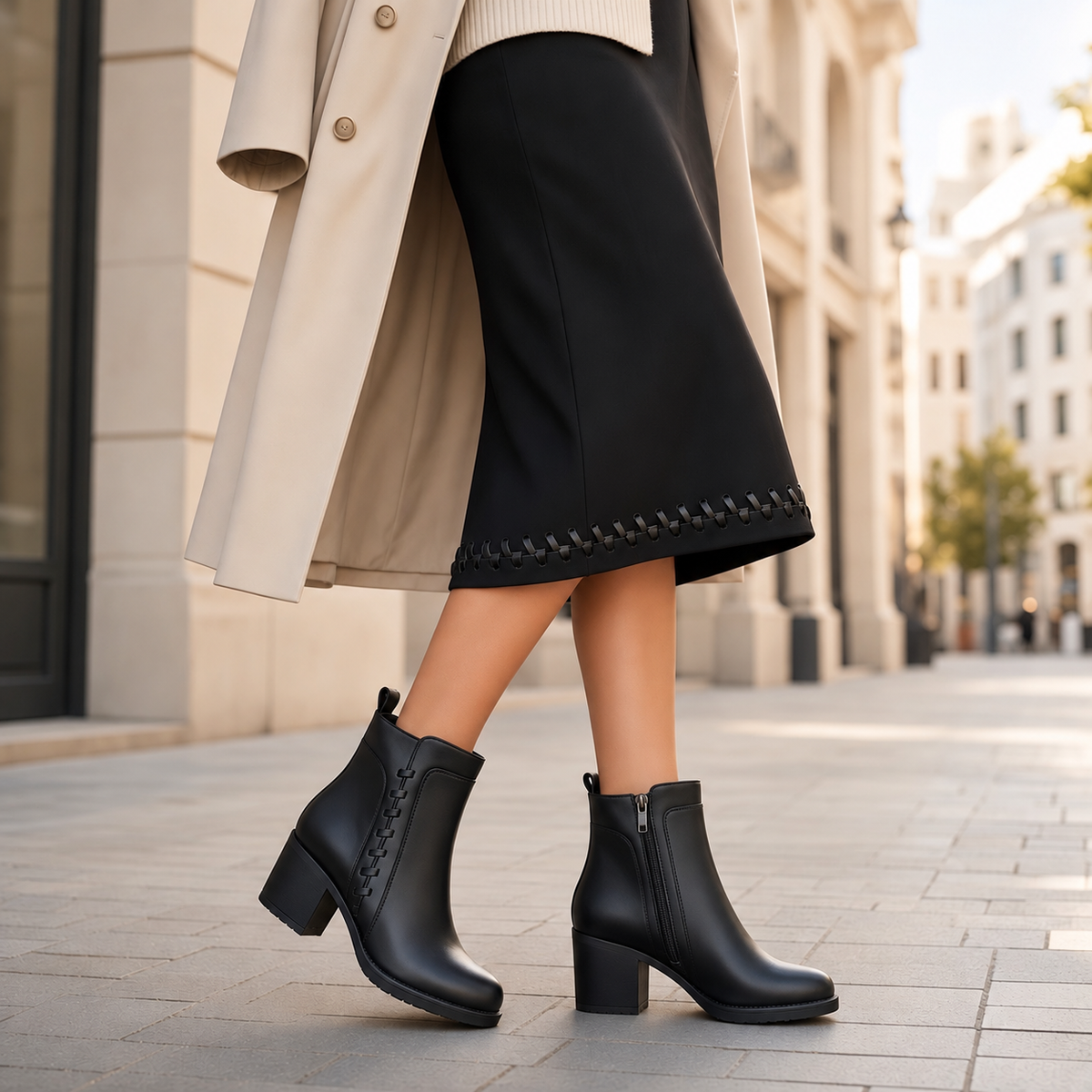 Κομψό Μποτάκι με Πλέξη-