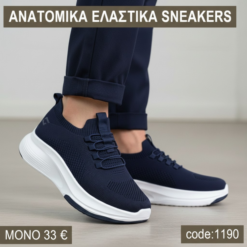 Ανδρικά Ανατομικά  με λάστιχο κορδόνι-1190