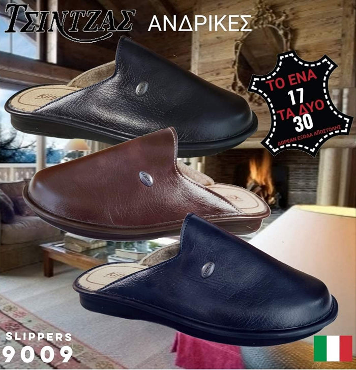 Men's slippers with soft bottom - 9009 