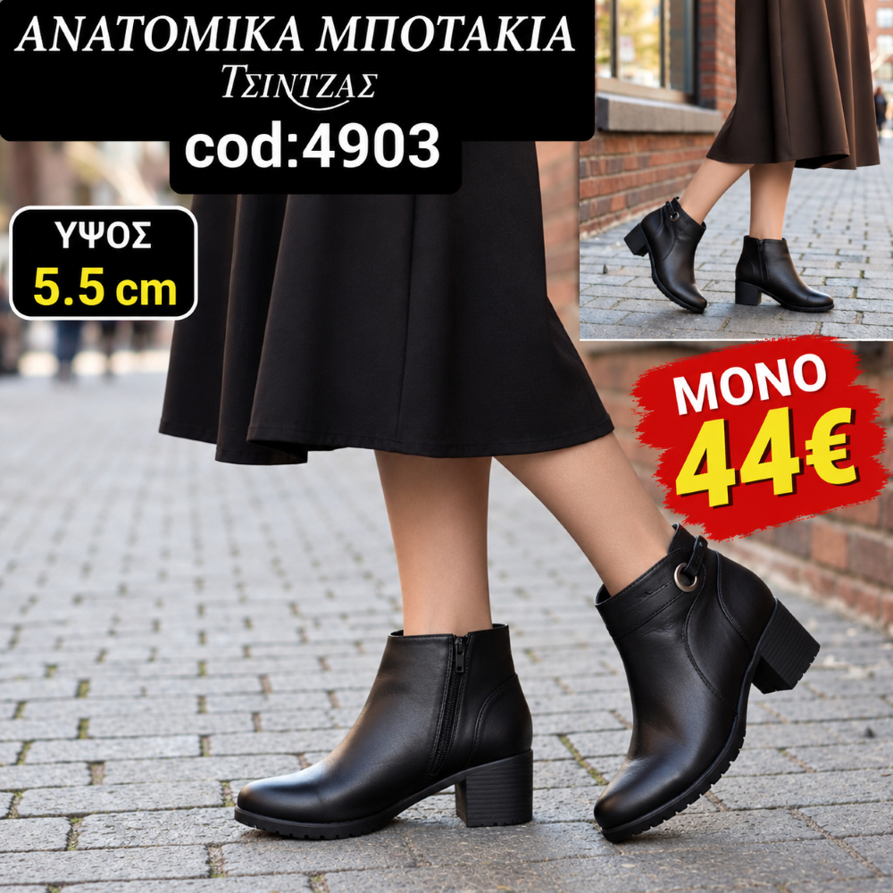 Ανατομικά Μποτάκια με φερμουάρ - 4903