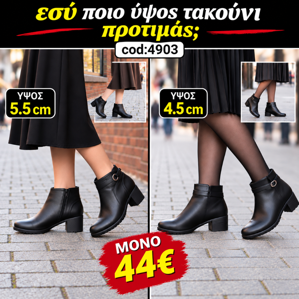 Ανατομικά Μποτάκια με φερμουάρ - 4903