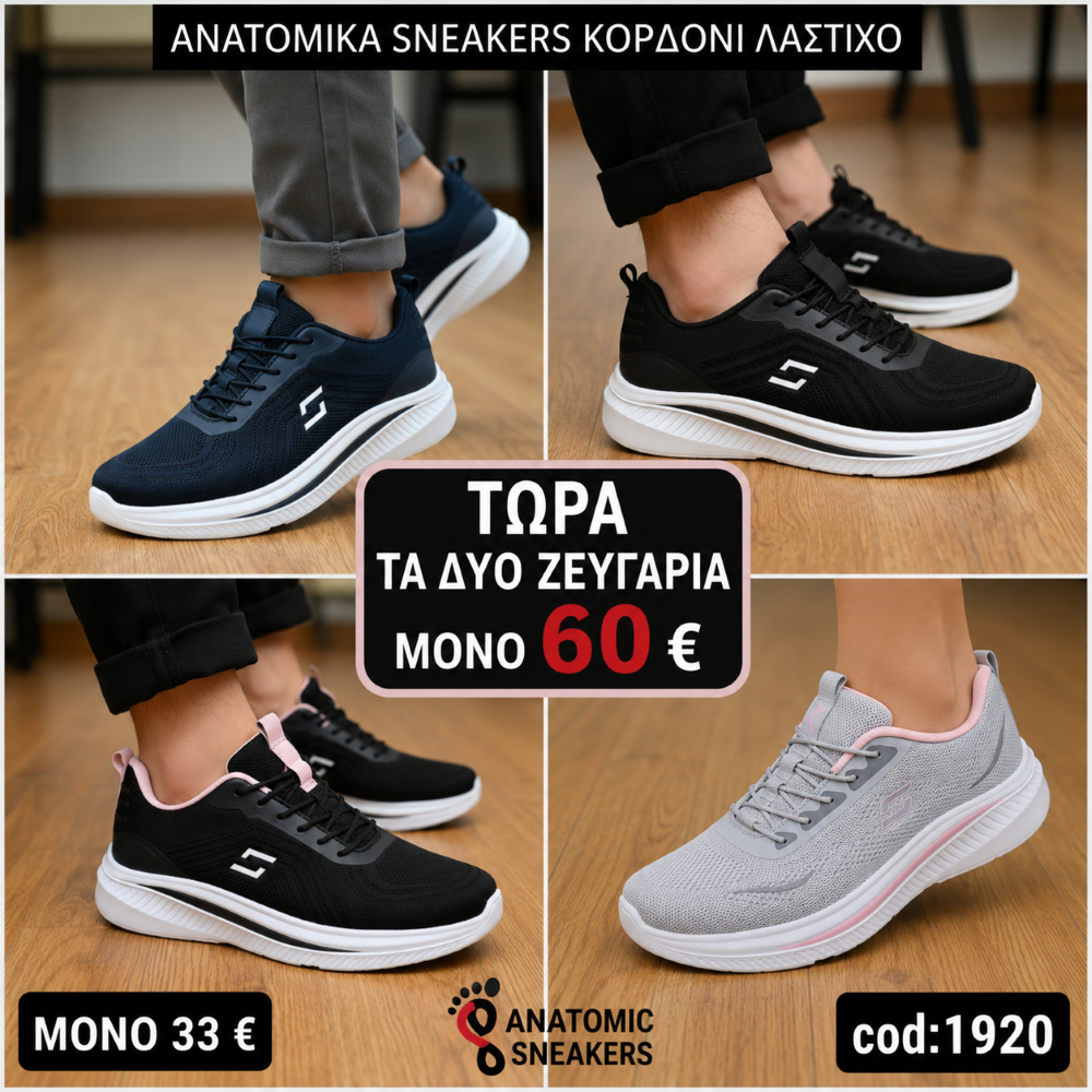 UNISEX Ανατομικά  με λάστιχο κορδόνι-1920