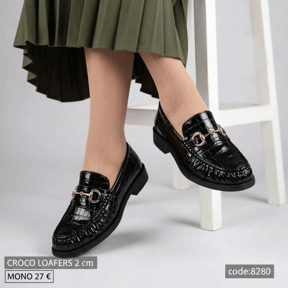 CROCO LOAFERS 2 cm – Κωδικός 8280