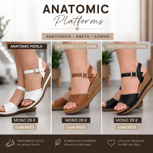 Platforms with detail on the sole and anatomical press - 9023 