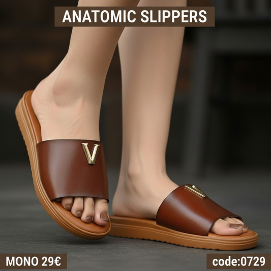 Ανατομικές Παντόφλες με μεταλλικό V -0729