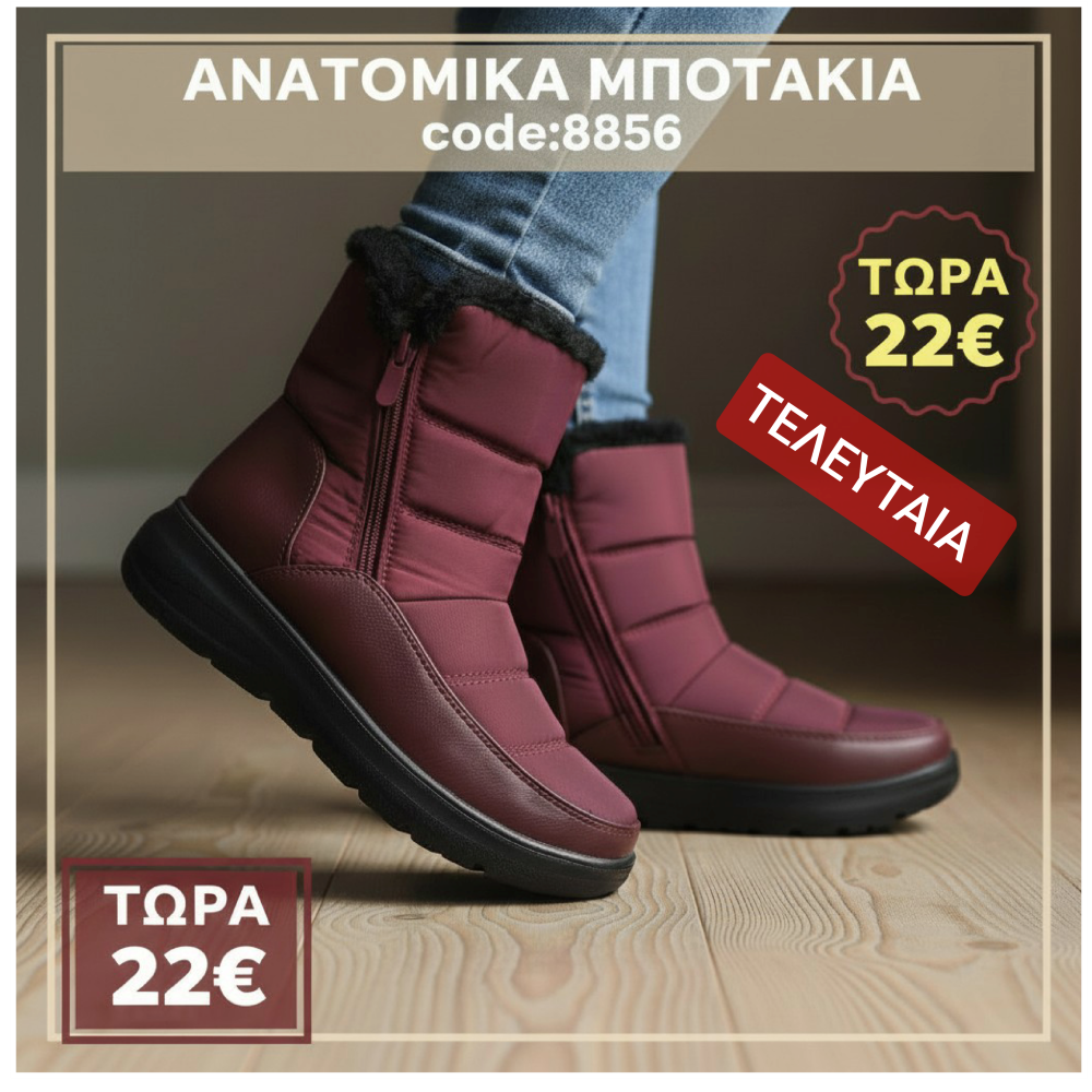 Μποτάκια με γούνα και φερμουάρ - 8856
