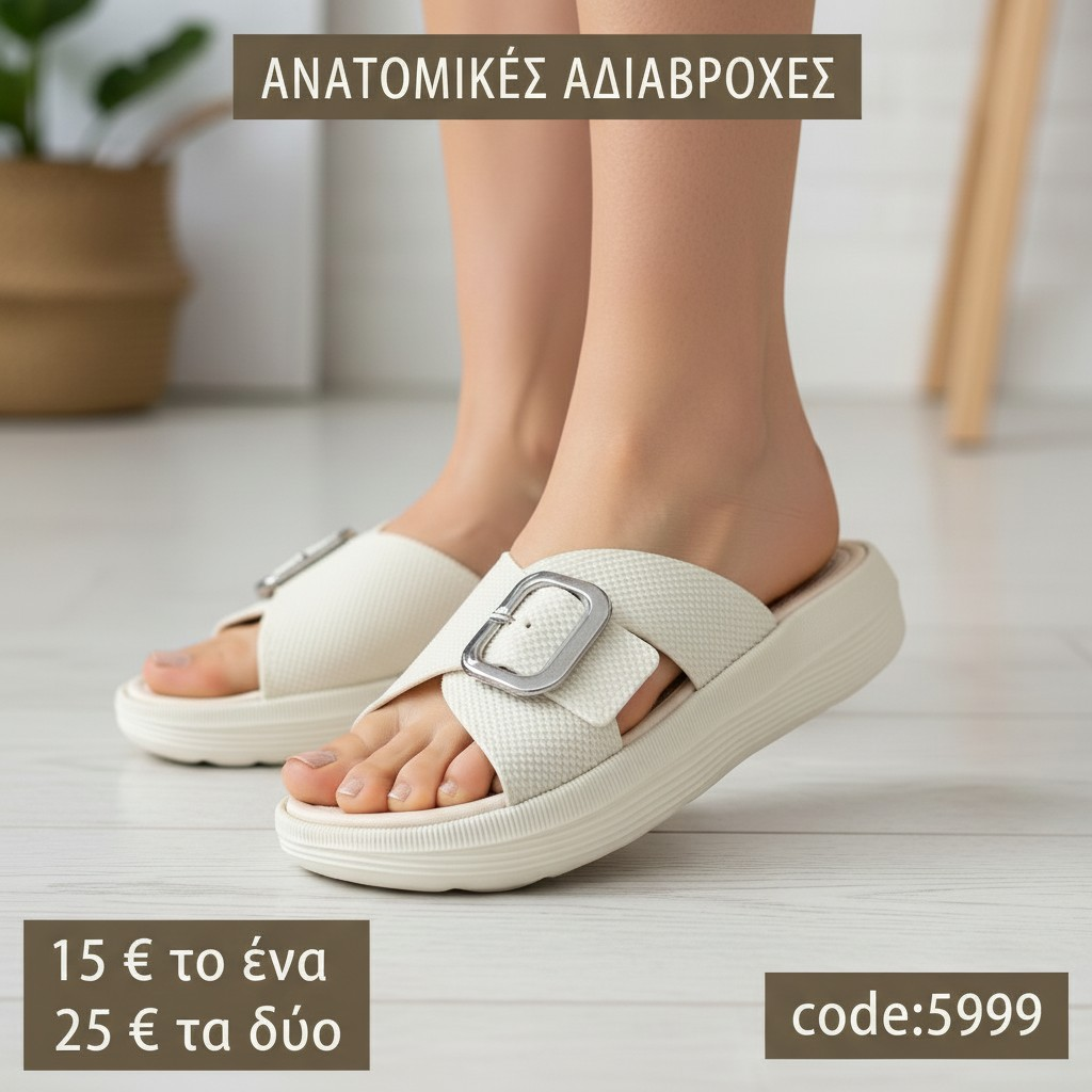 Ανατομικές Αδιάβροχες Παντόφλες με Τόκα-5999