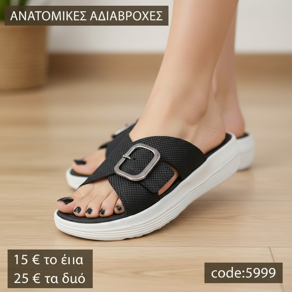 Ανατομικές Αδιάβροχες Παντόφλες με Τόκα-5999