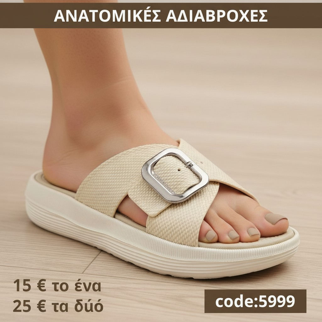 Ανατομικές Αδιάβροχες Παντόφλες με Τόκα-5999