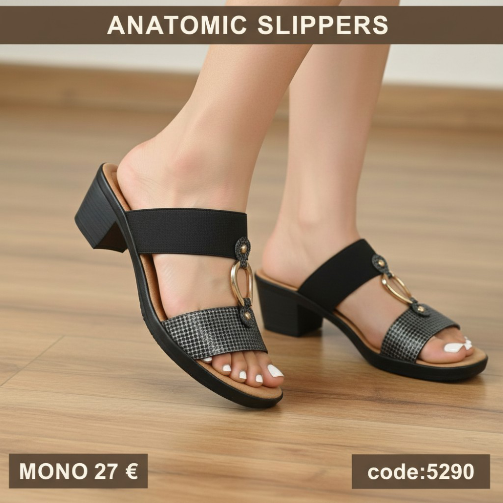 SLIPPERS  με μεταλλική λεπτομέρεια -5290